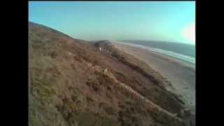 RC Sailair sailplane Glider inflight video Sunset state beach [upl. by Aihsekram185]