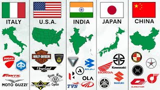 All Motorcycle Brands by Countries [upl. by Wellington]