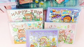 Sticker unboxing for journal amp craft cute kawaii sticker 🥰bananabearstoy🌈 Immersive ASMR  Ep5 [upl. by Wald]