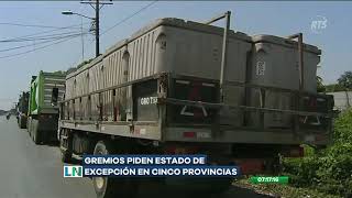 Gremios exportadores de Ecuador piden estado de Excepción [upl. by Weyermann981]