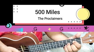 500 Miles The Proclaimers ukulele cover song chords and lyrics [upl. by Nawad327]