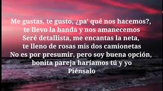 Piénsalo  Banda MS Letra [upl. by Frerichs149]