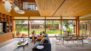 Inside An Architect’s Mid Century Modern Home Inspired By Frank Lloyd Wright  Jakarta Indonesia [upl. by Oina]