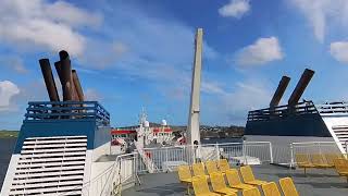 Leaving Lerwick on the ferry Hrossey for Orkney and Aberdeen [upl. by Annuahsal]