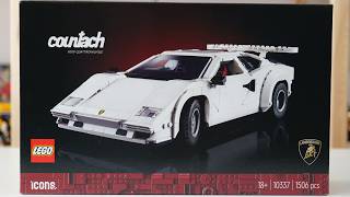 LEGO Icons 10337 Lamborghini Countach 5000 Quattrovalvole – LEGO Speed Build Review [upl. by Anairt686]