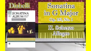 22  Diabelli  Sonatina Op151 No1 II Scherzo Allegro  Sonatina Album [upl. by Ariaj]