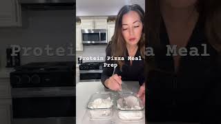 Protein Pizza Dough with 3 ingredients recipe in caption mealprep pizza [upl. by Nipahc657]