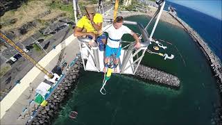 BUNGEE JUMP 3rd AUGUST 2022 Calheta Beach MADEIRA Portugal [upl. by Fariss]