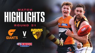 GWS Giants v Hawthorn Highlights  Round 21 2024  AFL [upl. by Einolem755]