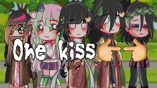 One Kiss  Meme kny  SabigiyuuObamitsuMuigenGenmuiKanaTsuNezuzenNezuKana  Gacha Club [upl. by Nojel]