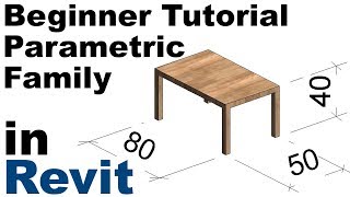 Revit Beginner Tutorial  Parametric Family [upl. by Reeba]