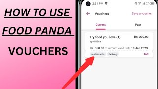 Foodpanda ka voucher kaise use kar han  how to use food panda voucher [upl. by Tareyn]