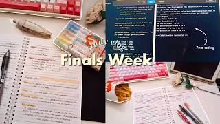 Productive Study Vlog 📚📝  Finals week studying endless tasks cram with me [upl. by Acirrej]