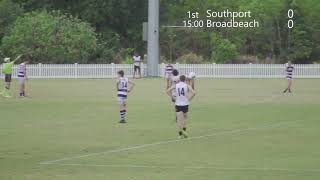 under 14 div 1 GC AFL grand final Southport Sharks vs BroadBeach Cats [upl. by Idnim83]