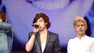 X FACTOR LIVE TOUR 2011 LONDON WEMBLEY  One Direction FOREVER YOUNG [upl. by Assereht]