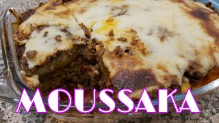 MOUSSAKA Recipe  GREEK BEEF AND EGGPLANT LASAGNA [upl. by Enihpad259]