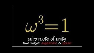 Example of Cube Roots of UnityComplex Numbers part 3 [upl. by Boggs219]