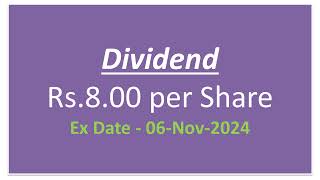 Dividend Rs800  Dividend Stocks in November 2024 Upcoming Dividend Stocks in November 2024 [upl. by Eniluap]