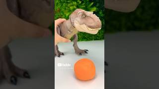 T Rex Steps on Orange Slime dinosaurs Reupload [upl. by Jezabella]