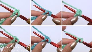 6 DIFFERENT WAYS to CROCHET into a CHAIN by Naztazia [upl. by Haiel952]