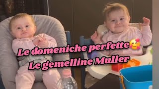 le piccole gemelline MULLER domenica perfetta🥰❤️ [upl. by Ahsenid]