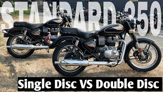 New Model Bullet Standard 350 Single Disc VS Double Disc CompairNew Bullet 350 Standard 2024 [upl. by Emili]