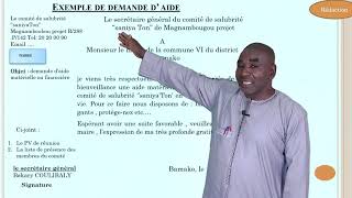 Lettre administrative  Exemple de demande daide [upl. by Adnovad]