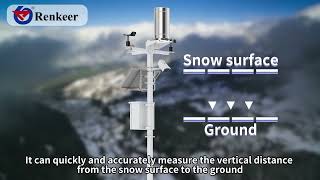 Laser snow depth sensor from Renke [upl. by Prowel]