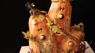 Animated Pumpkin Trio Sound Motion Witch Mummy CAT Display [upl. by Melar]