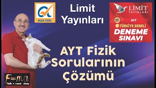 LİMİT YAYINLARI  TÜRKİYE GENELİ  1 AYT deneme FİZİK SORU ÇÖZÜMLERİ [upl. by Dorcy322]