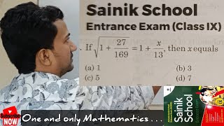 If √127169  1x13 then equals  Sainik School Entrance Exam Class IX [upl. by Carnay]