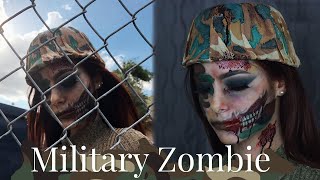 Maquillaje para Halloween Zombie Militar  Celhelíz [upl. by Mellette]