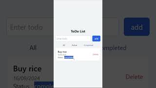 ToDo list React Node Express SQL [upl. by Casanova]