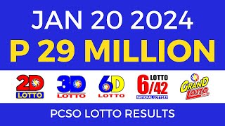 Lotto Result January 20 2024 9pm PCSO [upl. by Ellis520]