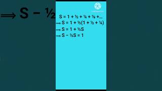 Sum of reciprocals of consecutive whole number powers of 2 is equal to summation algebratricks [upl. by Alya]