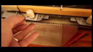 KNITMASTER 321 AUTOMATIC PUNCH CARD WOOL KNITTING MACHINE PLUS 20 PUNCH CARDS [upl. by Donna689]