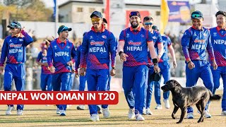 Nepal defeated Oman in T20 Cricketcricnepal [upl. by Dumm]