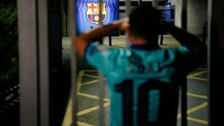 Barcelona fans in front of the offices shouting quotBartomeu resign” [upl. by Lekcar]