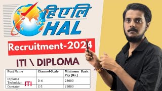 HAL ITI CCAAs Recruitment 2024  HAL Form 2024  HAl Job 2024 [upl. by Mendelsohn]