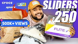 7 Best SLIDERSFLIP FLOP from 250 for Men 🔥 Amazon Haul 2022  Crocs Sparx Flite  ONE CHANCE [upl. by Namus]