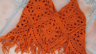 BOHO TOP CROCHET TUTORIAL PART 2 OF 2 [upl. by Zebapda]