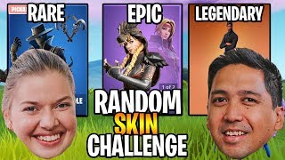 FORTNITE RANDOM SKIN CHALLENGE MED VÅR VENN FREDRIK😂 [upl. by Keenan]