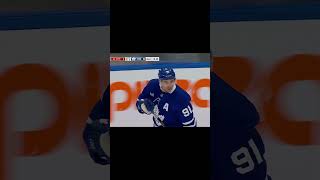 quotGreat hit by the Refreequot Stutzle gets clipped by the Ref nhl sens leafs hockey [upl. by Fabri198]