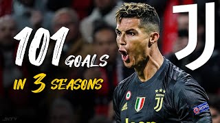 🤯 101 GOALS in 3 SEASONS  Cristiano Ronaldo at Juventus 20182021 [upl. by Aleahc]