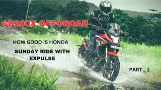 CB200X OFFROAD EXPERIENCE EXPULSE RALLY EDITION CB200X STOCK TYRESRIDE GONE WRONGcb200x [upl. by Oirram]