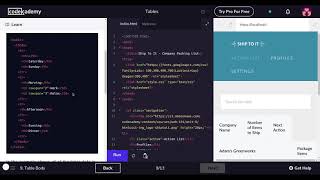 Learn HTML with Codecademy HTML Tables Part 3 [upl. by Keil233]