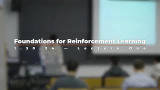 Lecture 1 Foundations of Reinforcement Learning Introduction and MDP Basics [upl. by Zwiebel]