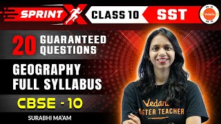 100 Guaranteed 💯 20 Most Important Questions from Geography Class 10 Full Syllabus 🔥 [upl. by Oetsira454]