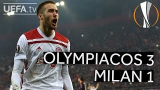 OLYMPIACOS 31 MILAN UEL HIGHLIGHTS [upl. by Eselahc]