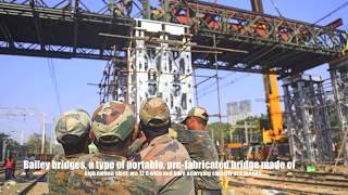 Elphinstone Foot Over Bridge constructed by army [upl. by Schweitzer]